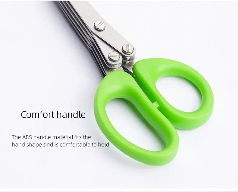 Multi-Functional Stainless Steel 3/5-Layer Kitchen Scissors – Pepper, Scallion, Laver Cutting & Chopping Cooking Tool