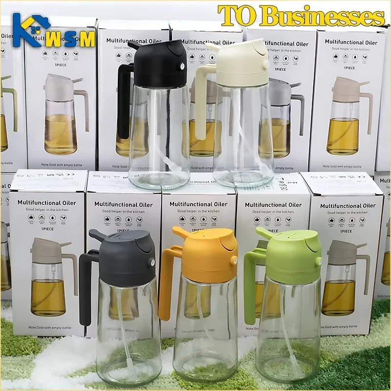 2-in-1 500ML Glass Oil Sprayer – Oil Spray Bottle & Oil Tank for BBQ, Kitchen, Baking, and Picnic