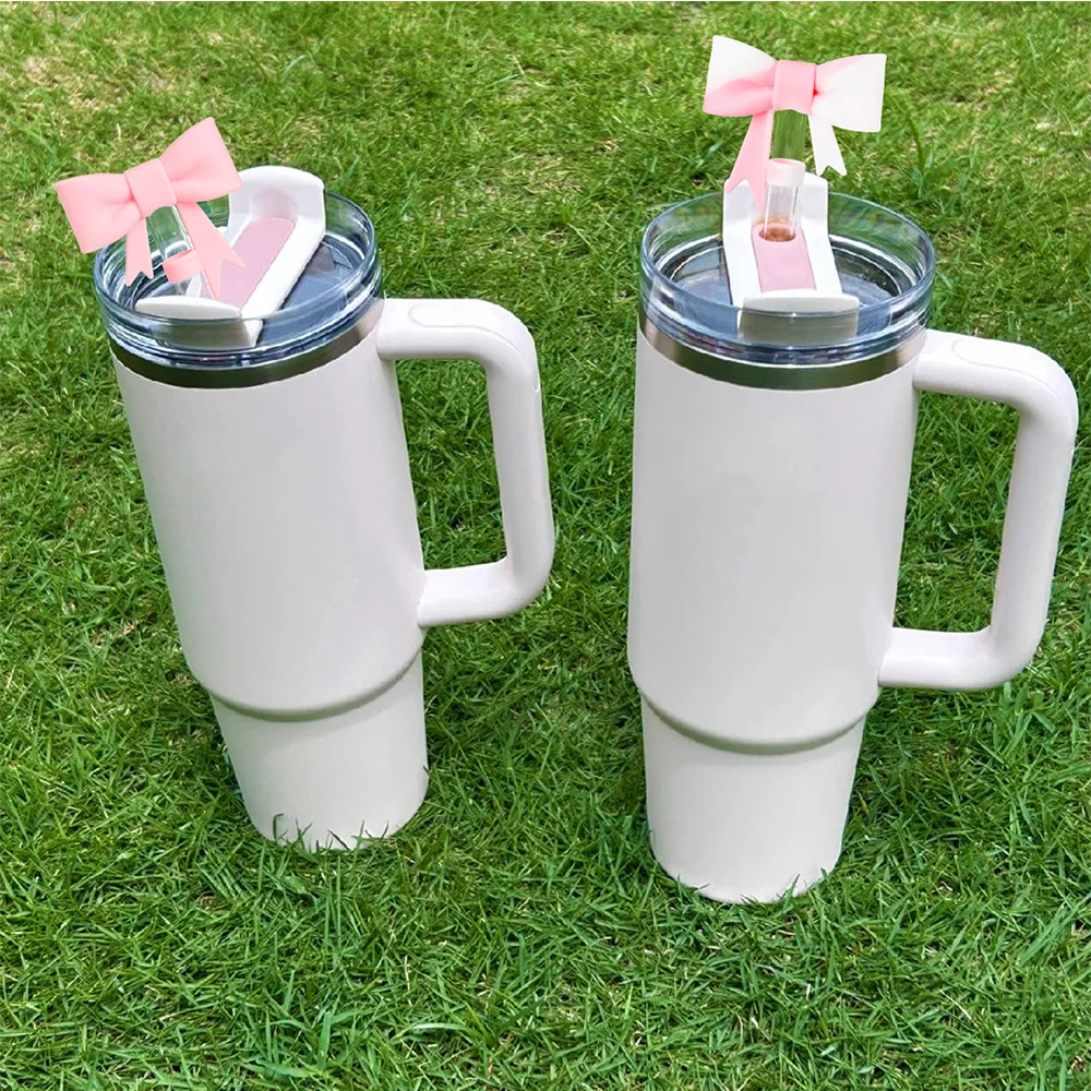 Bow Straw Cover for Stanley 40 & 30 Oz Cup – 10mm Silicone Straw Cap