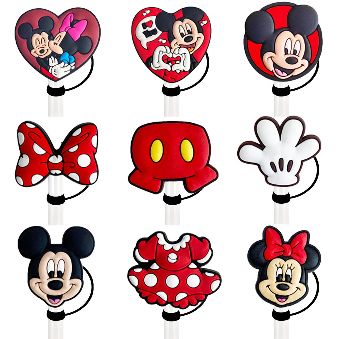Disney Cartoon Straw Cap – Reusable Splash-Proof Cover