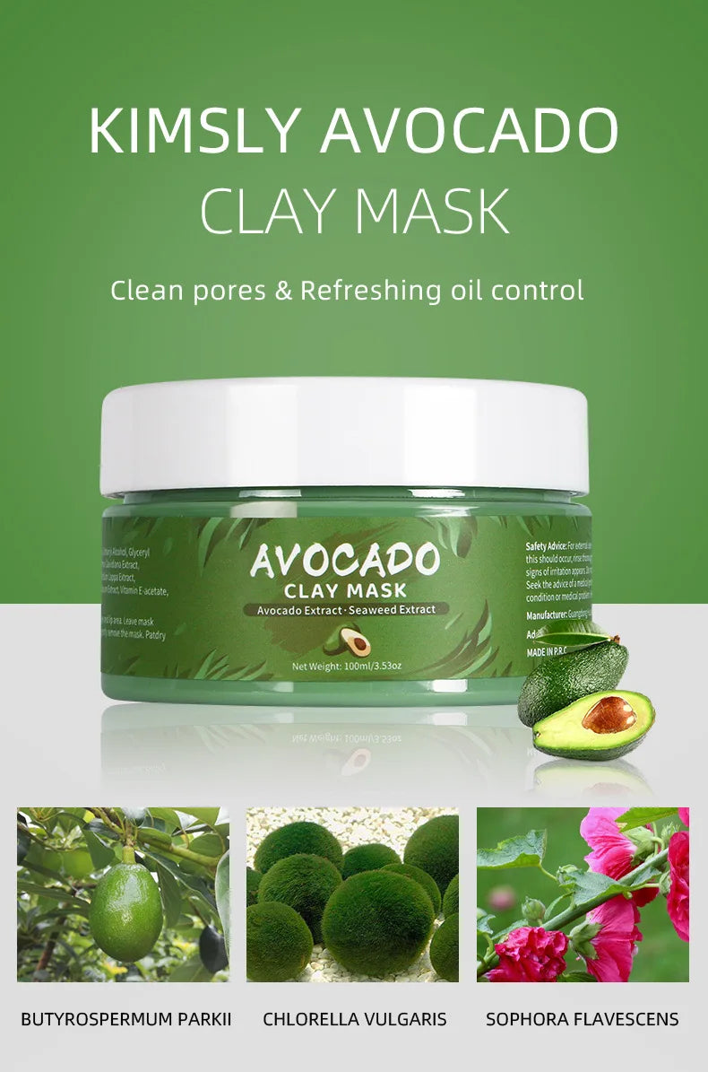 Clay Mud Face Mask Set – Turmeric, Green Tea, Rose & Avocado
