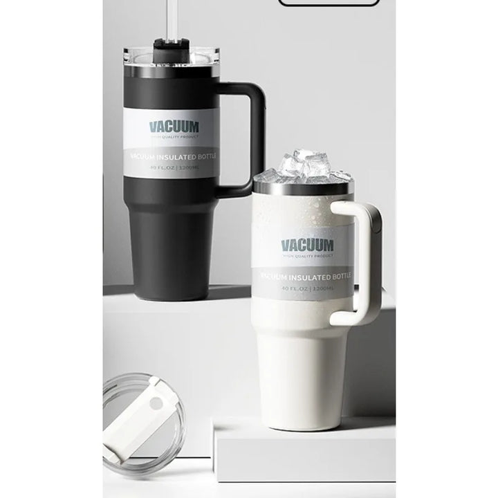 Stainless Steel Car Tumbler with Straw – 304 Insulated