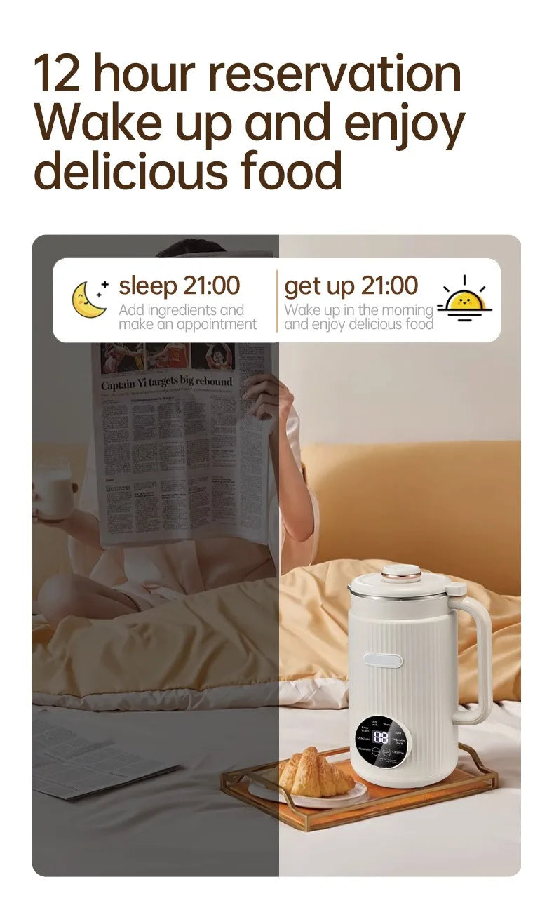 Multifunctional Electric Soybean Milk Machine – 220V/110V Food Blender & Juice Maker