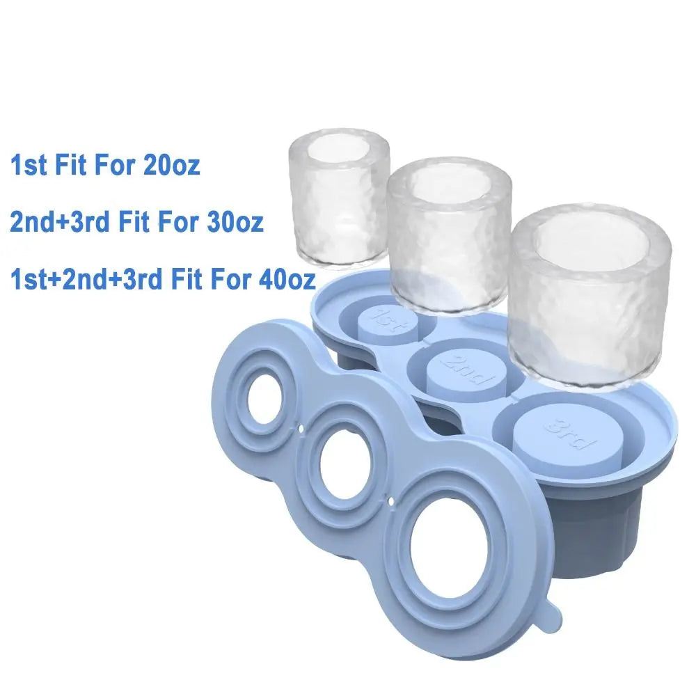 Silicone Ice Molds for Stanley Cup – Cylinder-Shaped Ice Tray for Water Bottles