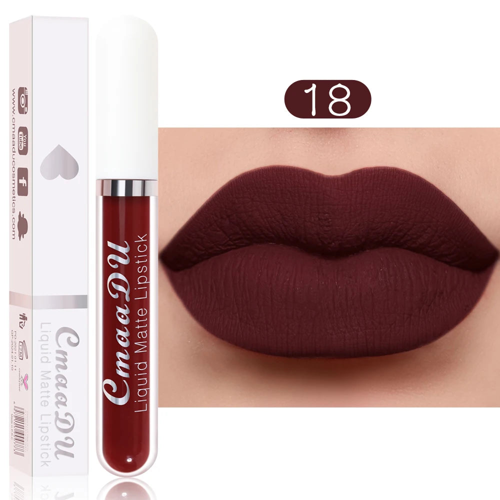 CmaaDu Matte Liquid Lipstick – Long-Lasting, Waterproof Red Lip Stain