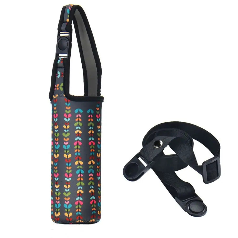 Portable Water Bottle Sleeve with Shoulder Strap – Insulated Pouch for Sports & Camping