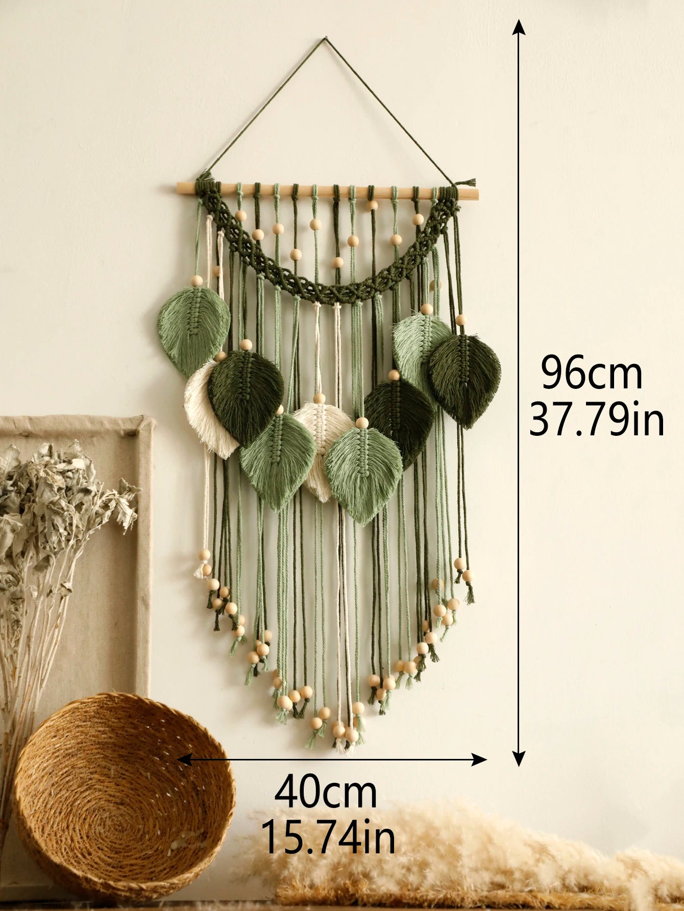 Leaf Macrame Wall Tapestry – Boho Home Decor