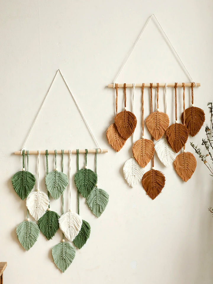 Leaf Macrame Wall Tapestry – Boho Home Decor