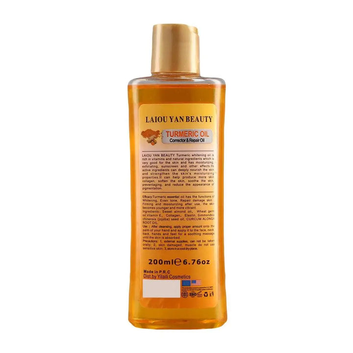 200ml Turmeric & Ginger Essential Oil – Deep Hydration Face & Body Moisturizer