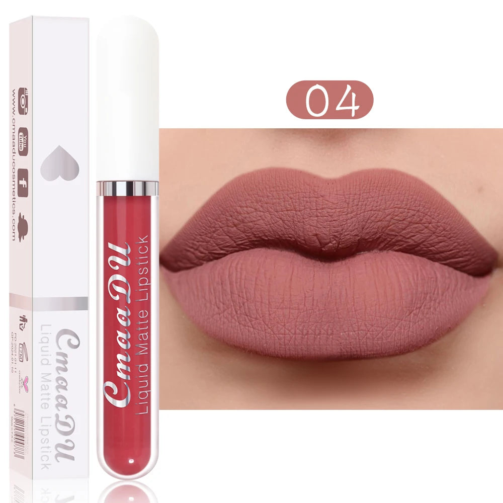 CmaaDu Matte Liquid Lipstick – Long-Lasting, Waterproof Red Lip Stain
