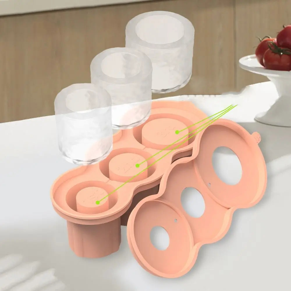 Silicone Ice Molds for Stanley Cup – Cylinder-Shaped Ice Tray for Water Bottles