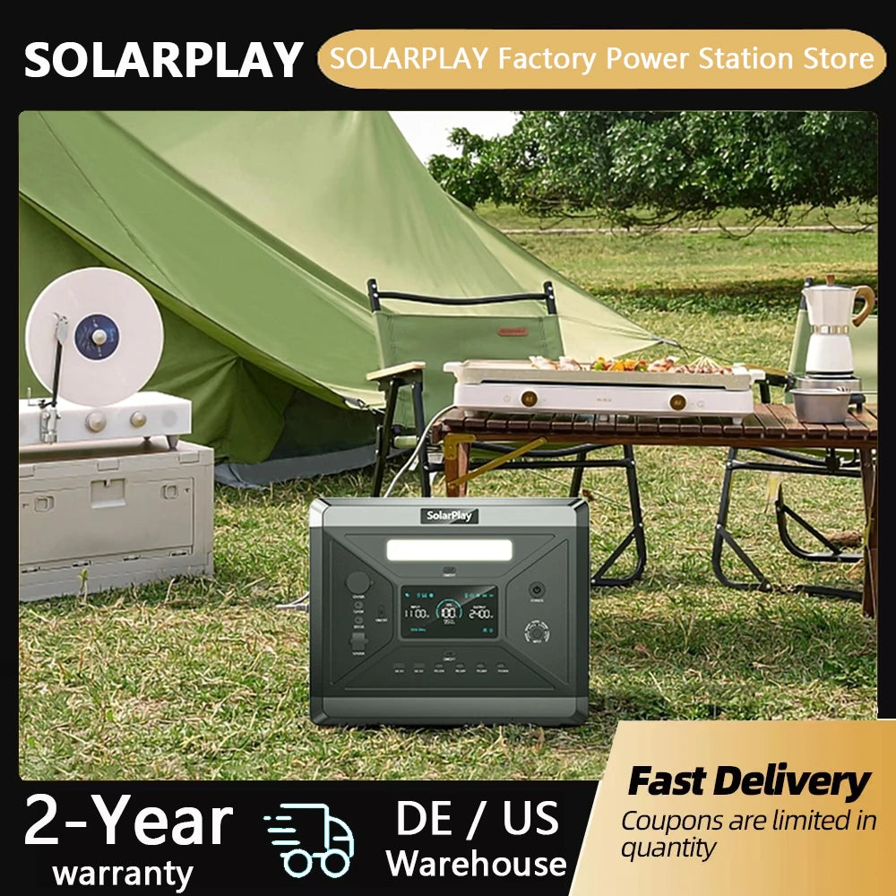 SOLARPLAY Q2501 Power Station – 2160Wh LiFePO4 Battery with 2400W Output