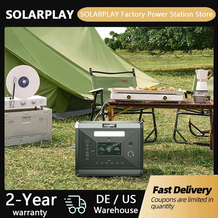 SOLARPLAY Q2501 Power Station – 2160Wh LiFePO4 Battery with 2400W Output