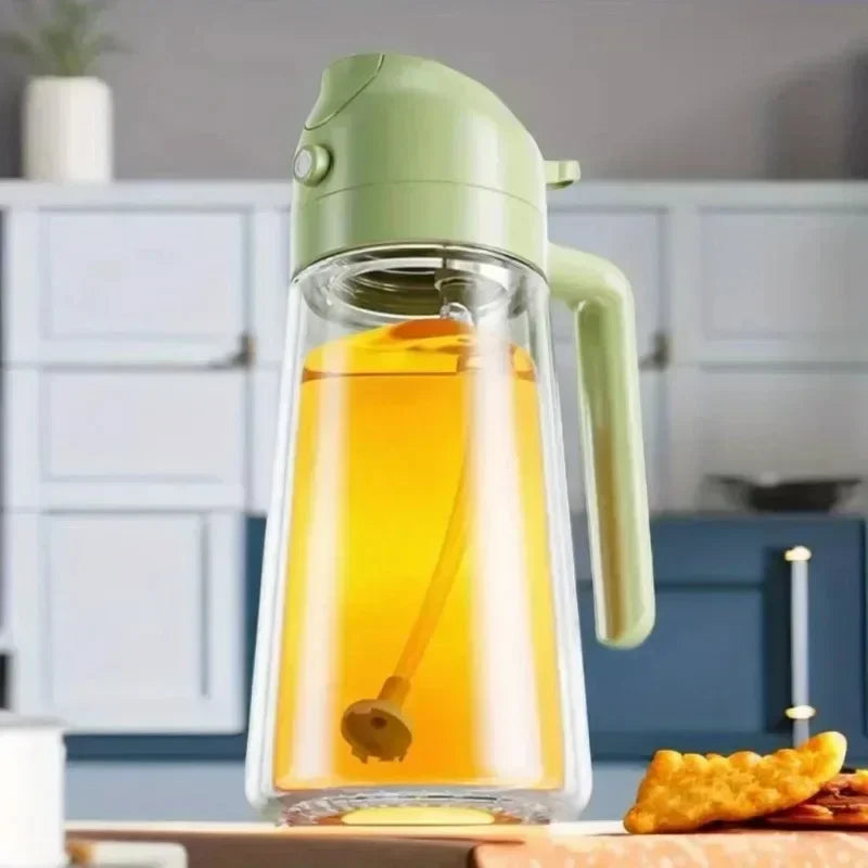 2-in-1 500ML Glass Oil Sprayer – Oil Spray Bottle & Oil Tank for BBQ, Kitchen, Baking, and Picnic