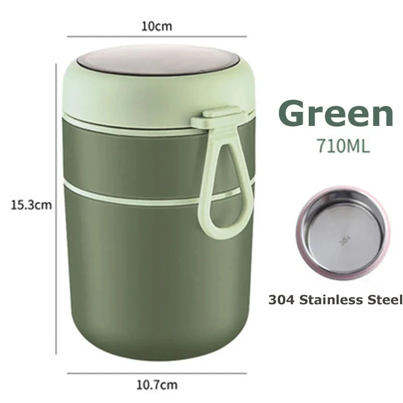 530ML/710ML Food Thermal Jar – Insulated Soup Cup Thermos for Hot Food, Stainless Steel Lunch Box for Kids