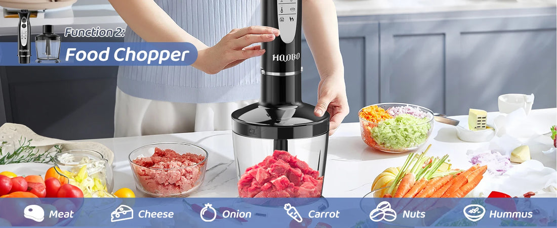 1000 Watt Powerful Handheld Immersion Blender – Vegetable, Meat, and Egg Beater for Smoothies, Sauces, Baby Food & Soups