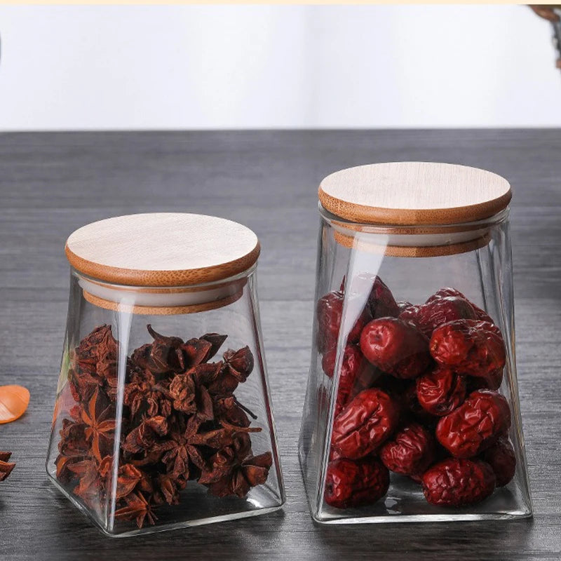 Coffee Beans Vacuum Sealed Tank – Transparent Glass Food Storage Jar with Airtight Seal for Moisture-Proof Storage