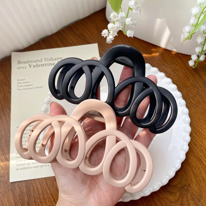 Frosted Bow Hair Claw Clip – Korean Style Barrette