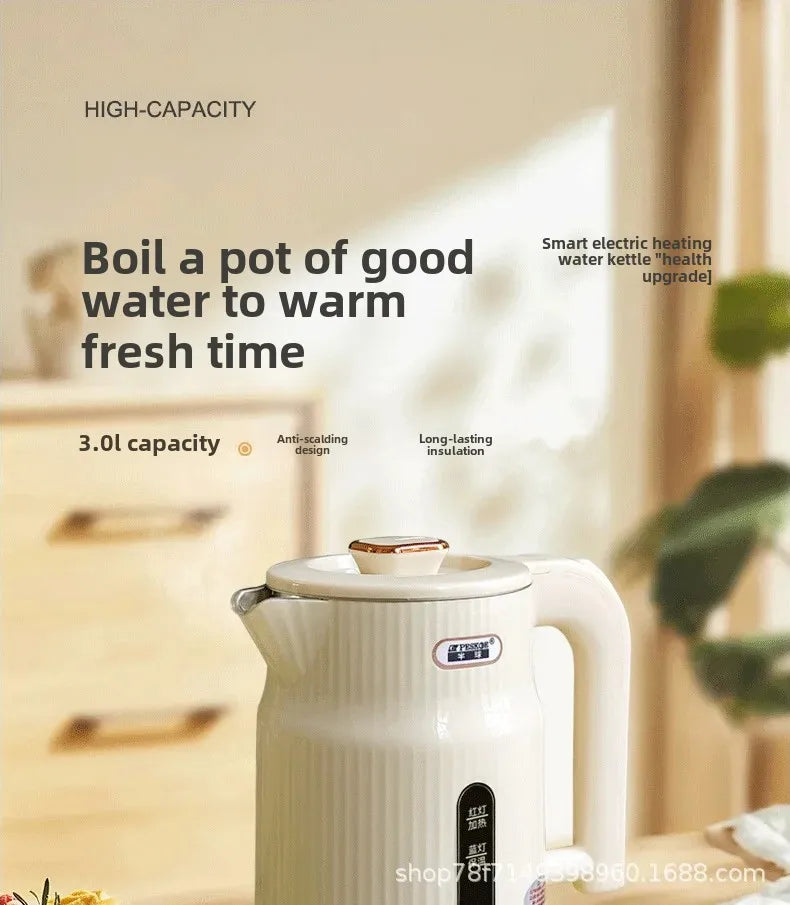 Large Capacity Automatic Breakdown Electrical Kettle – Half Sphere Shape Insulated Thermal Water Heater for Dormitory and Home Use