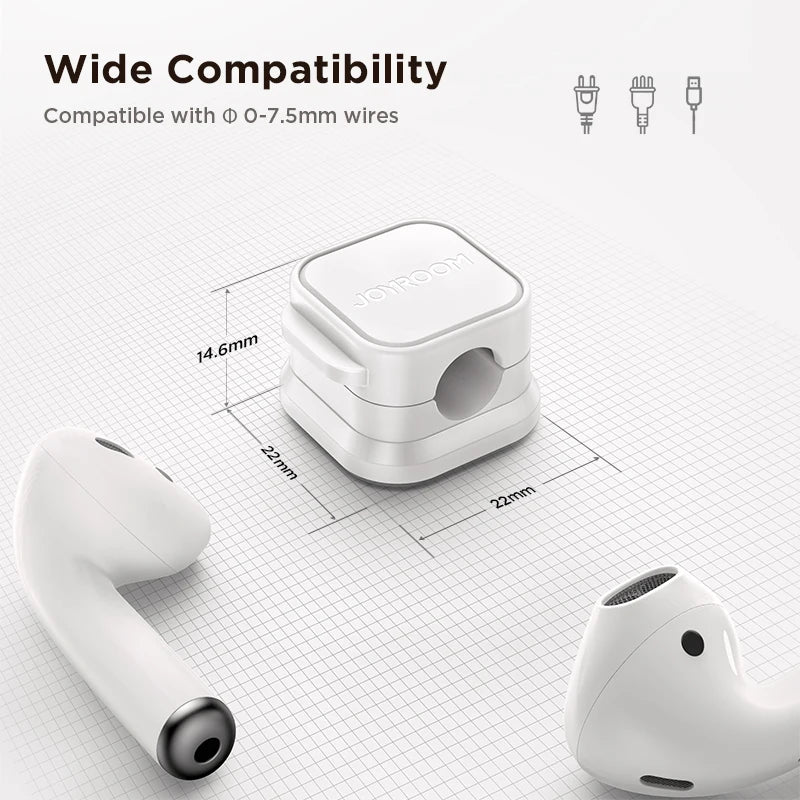 Joyroom Magnetic Cable Clips – 3/6 Pcs Adhesive Cord Organizer for Desk & Home Office