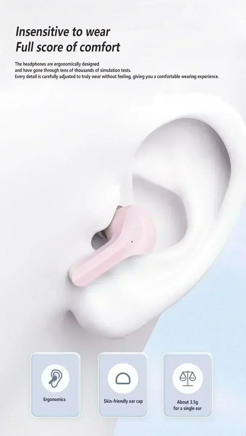 T2 TWS Transparent Wireless Earbuds – Bluetooth Headset with Digital Display & Stereo Sound