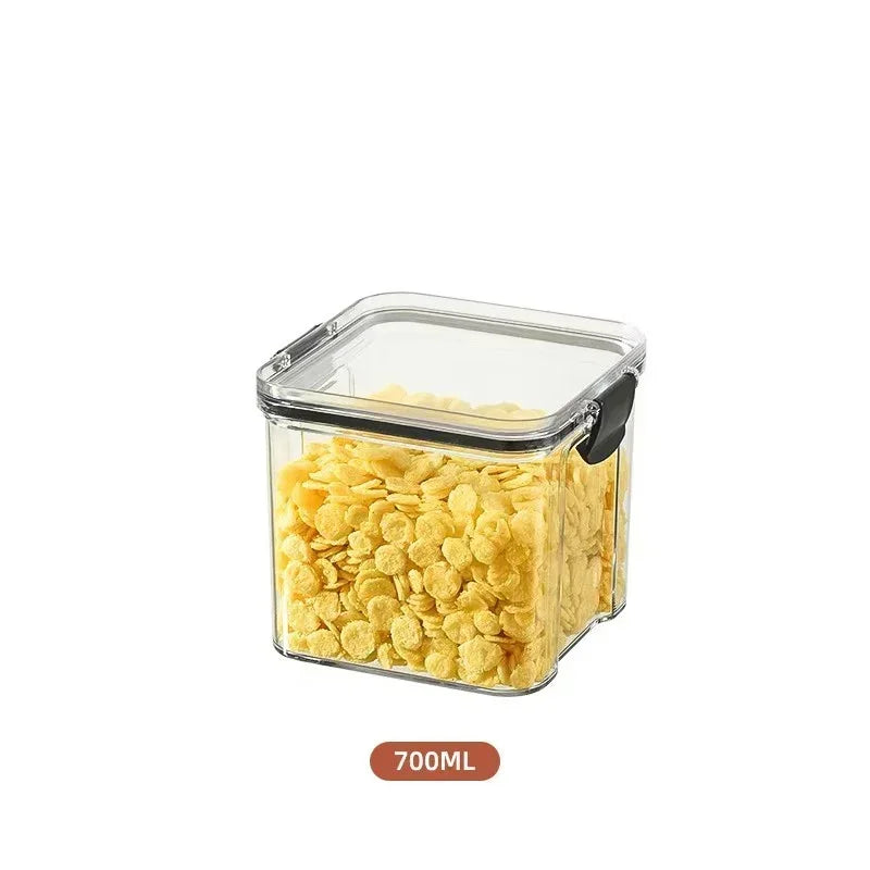 460-1800ML Set Kitchen Stackable Sealed Jars – Plastic Food Storage Box, Multigrain Tank Bottle, Dried Fruit & Tea Storage Containers
