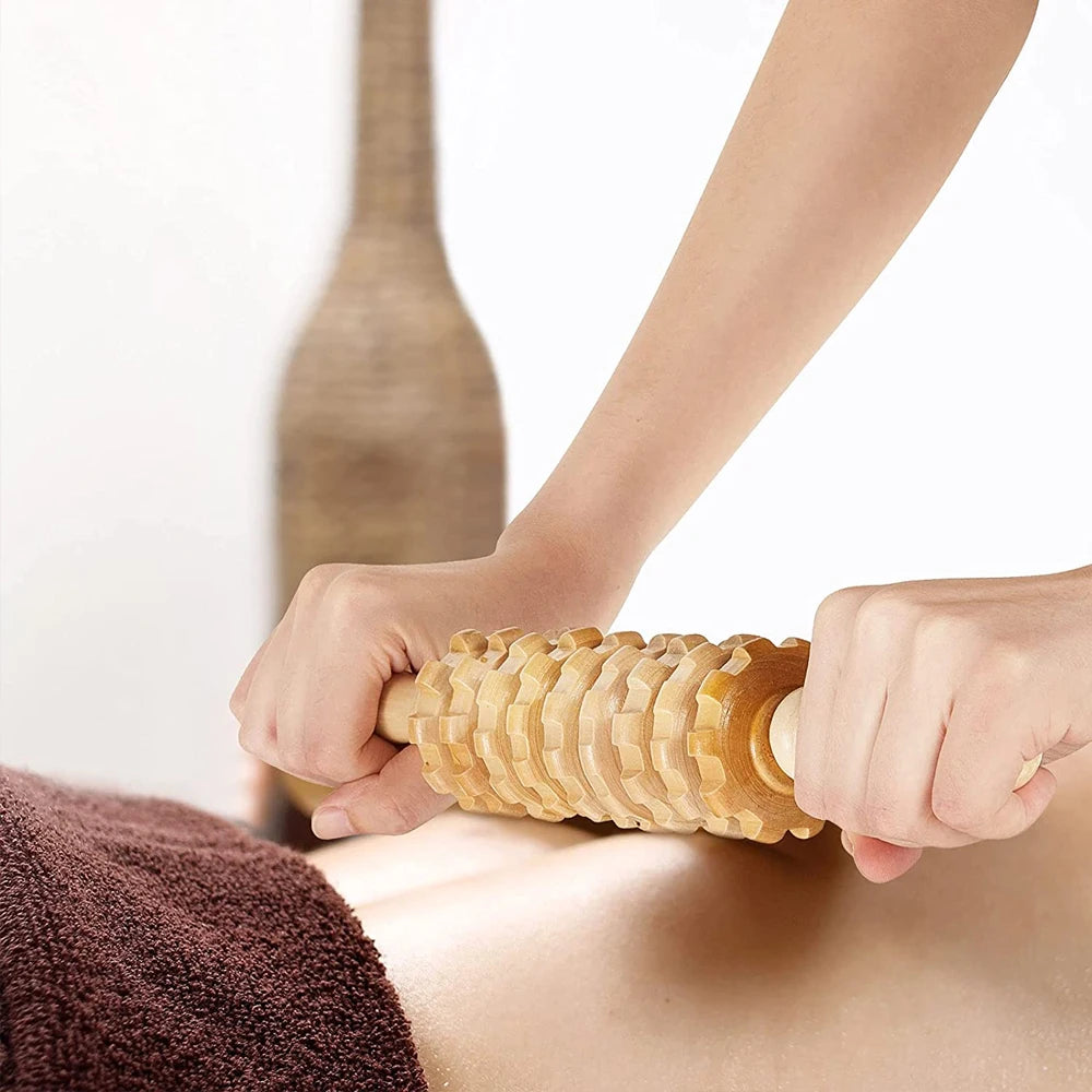 Wood Therapy Massager – Anti-Cellulite Gua Sha Tool, Deep Tissue Relaxation & Body/Face Lifting Roller, Maderoterapia Massage Tool