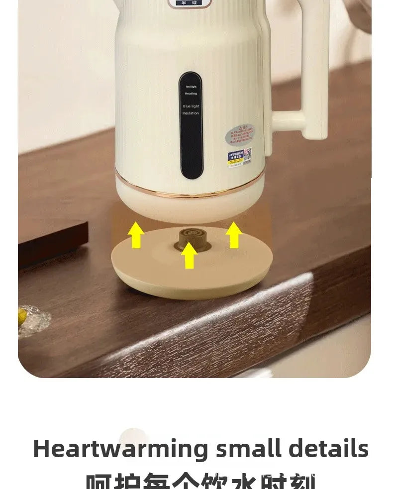 Large Capacity Automatic Breakdown Electrical Kettle – Half Sphere Shape Insulated Thermal Water Heater for Dormitory and Home Use