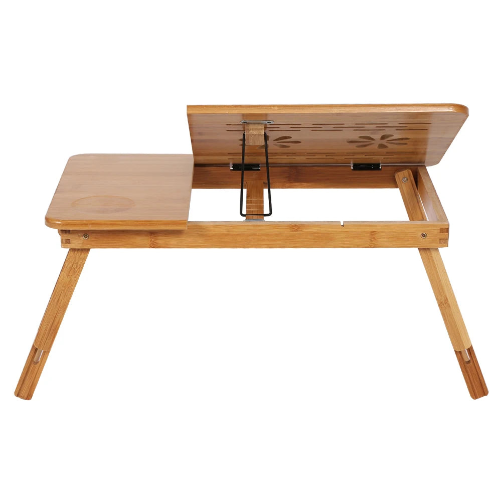 Adjustable Bamboo Bed Desk – Portable Lap Desk for Reading, Writing, and Laptop Use