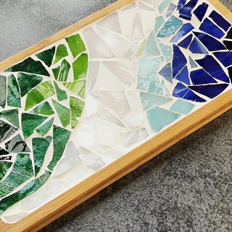 Handmade DIY Mosaic Cup Mat – Bamboo Bottom Pad for Early Education & Creative Crafting
