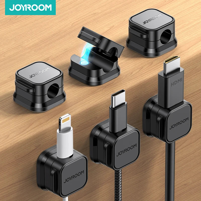 Joyroom Magnetic Cable Clips – 3/6 Pcs Adhesive Cord Organizer for Desk & Home Office