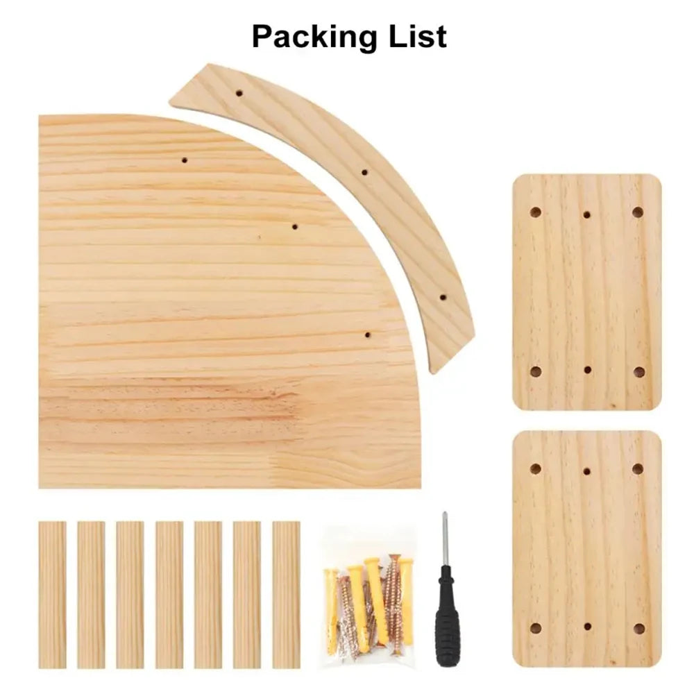 Wall-Mounted Cat Climbing Frame – 50cm Ladder, Hammock, Sisal Post & Pedal for Indoor Cats