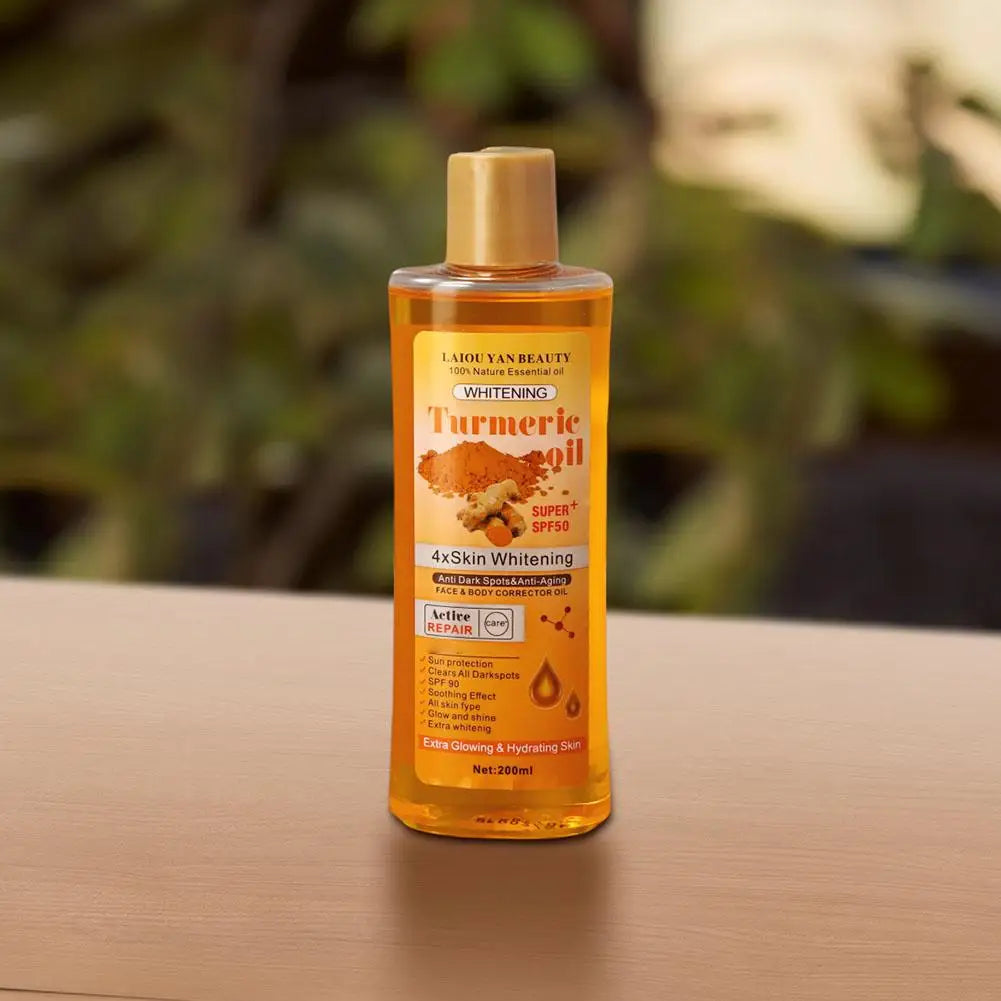 200ml Turmeric & Ginger Essential Oil – Deep Hydration Face & Body Moisturizer