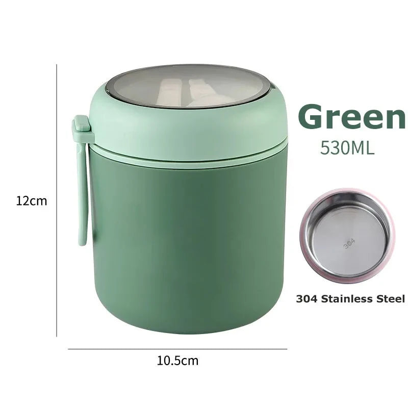 530ML/710ML Food Thermal Jar – Insulated Soup Cup Thermos for Hot Food, Stainless Steel Lunch Box for Kids