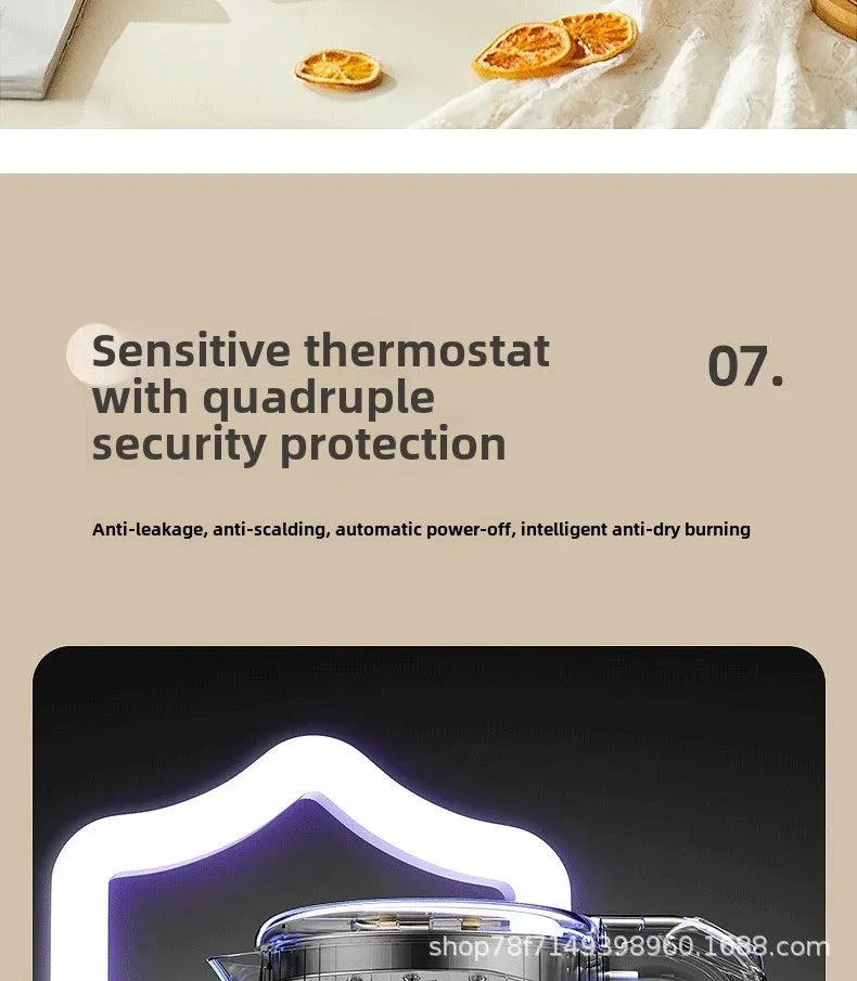 Large Capacity Automatic Breakdown Electrical Kettle – Half Sphere Shape Insulated Thermal Water Heater for Dormitory and Home Use