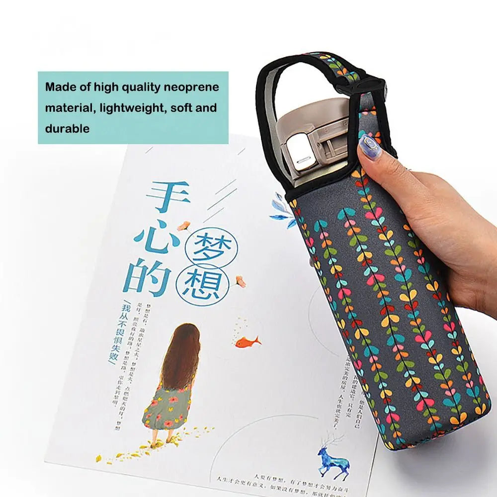 Portable Water Bottle Sleeve with Shoulder Strap – Insulated Pouch for Sports & Camping