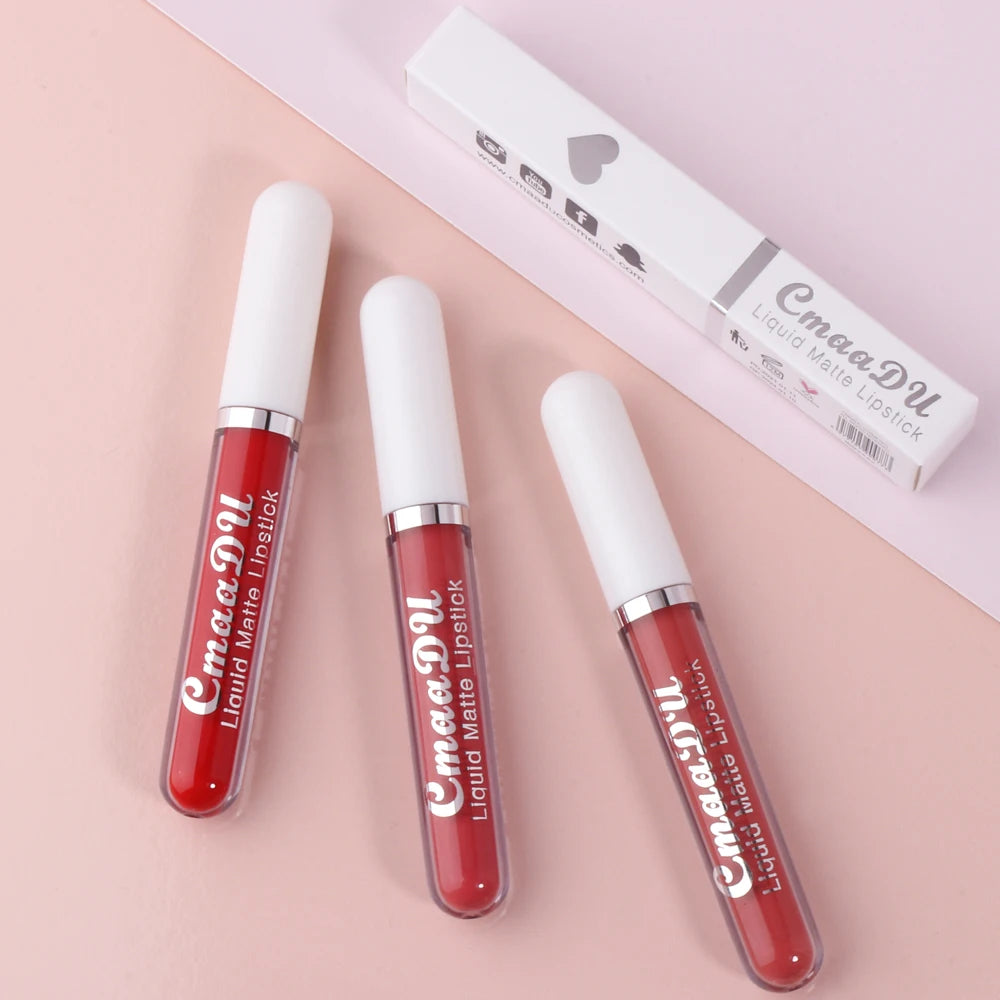 CmaaDu Matte Liquid Lipstick – Long-Lasting, Waterproof Red Lip Stain