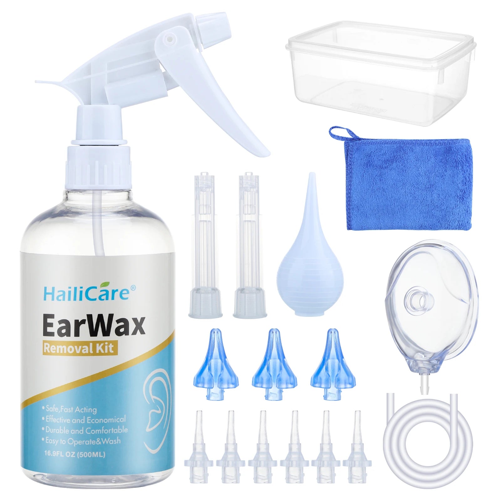 500ml Ear Cleaner Kit – Ear Wax Removal Irrigation Bottle Set