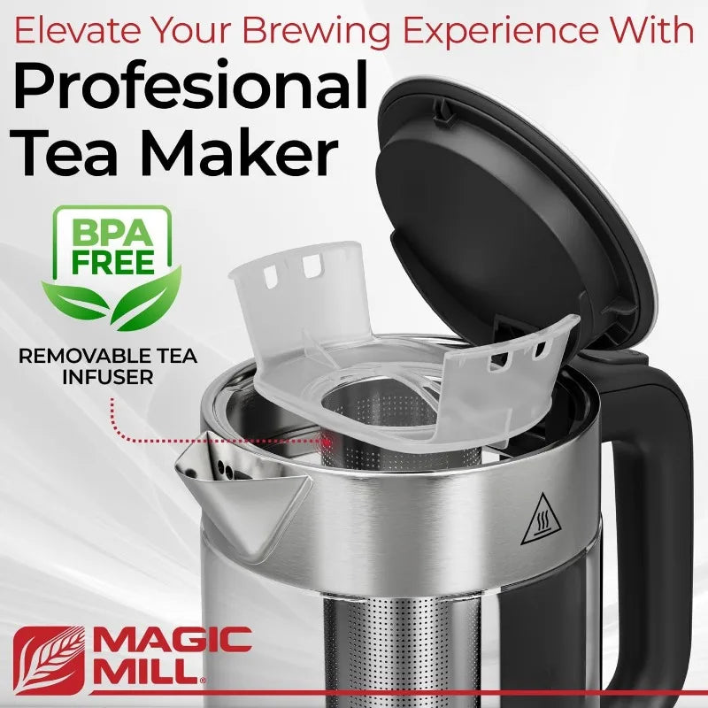 Temperature Control Electric Kettle – Keep Warm Function, Rapid Boil, Automatic Safety Shut-Off
