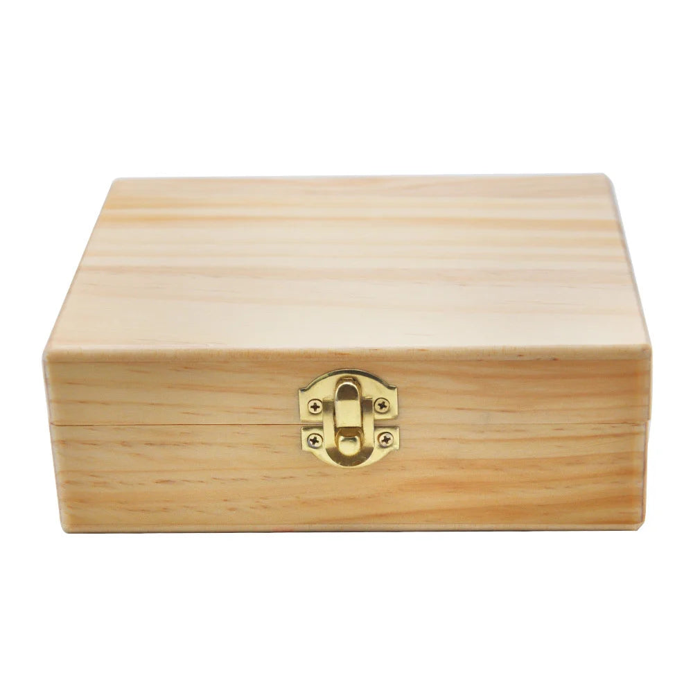 Bamboo Stash Box with Lock & Rolling Tray – Herb Storage Organizer