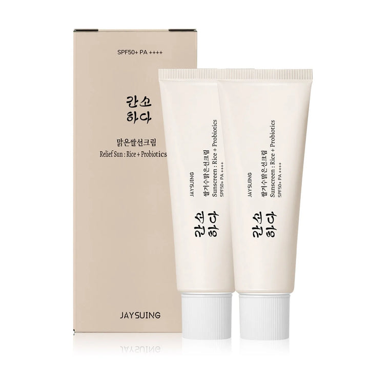 2pcs Organic Rice Sunscreen – Nourishing UV Protection (100ml Each)