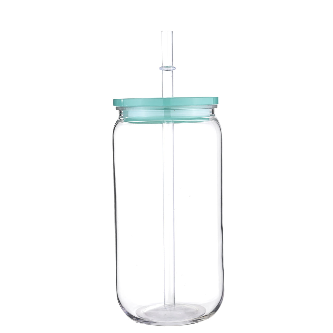 16oz PET Plastic Cup with Colored Lid & Straw