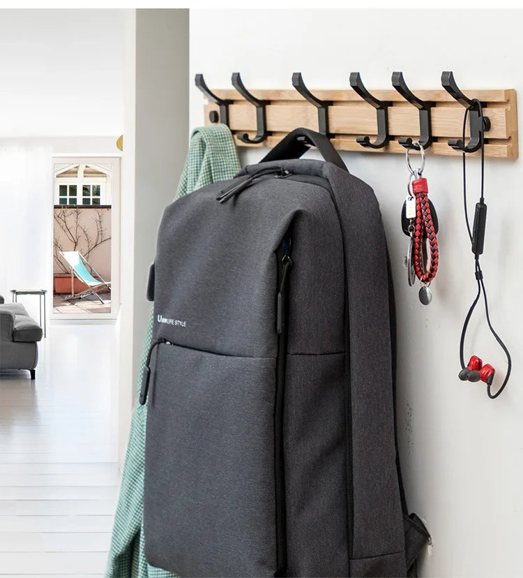 Nordic Style Bamboo Coat Rack – Bedroom & Living Room Clothes Hanger with Hooks