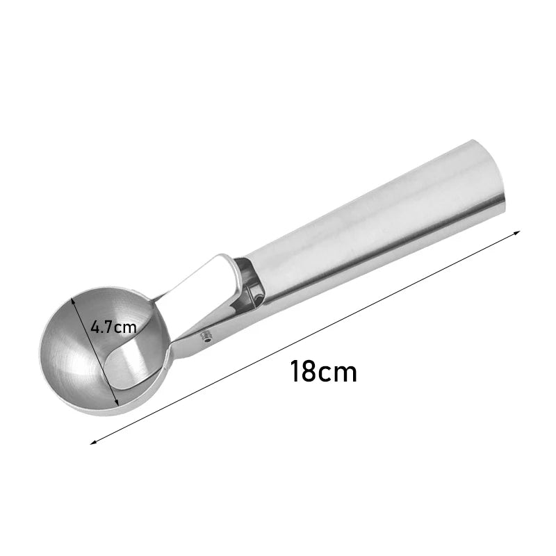 Multi-Style Stainless Steel Ice Cream Scoop Ball Digger – Handmade Ice Cube Mold, Easy Demoulding Kitchen Accessories