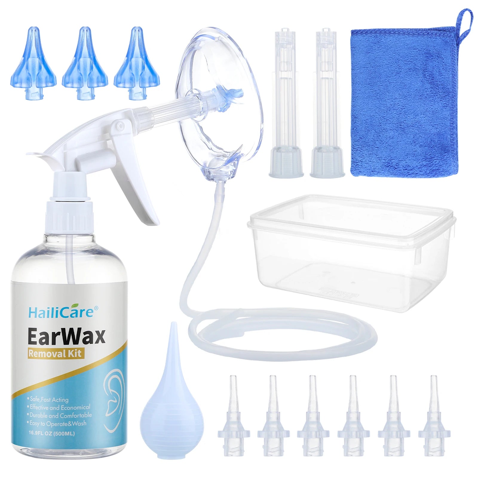 500ml Ear Cleaner Kit – Ear Wax Removal Irrigation Bottle Set