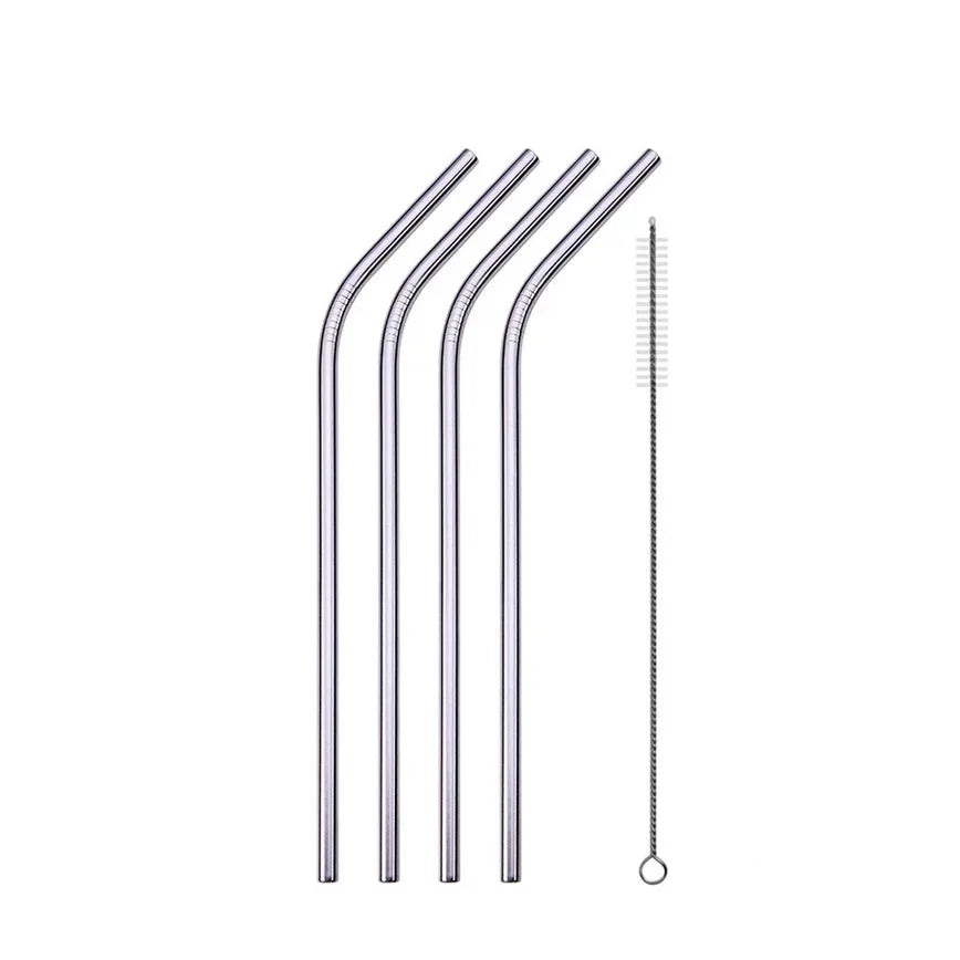 UPORS Reusable 304 Stainless Steel Straw Set