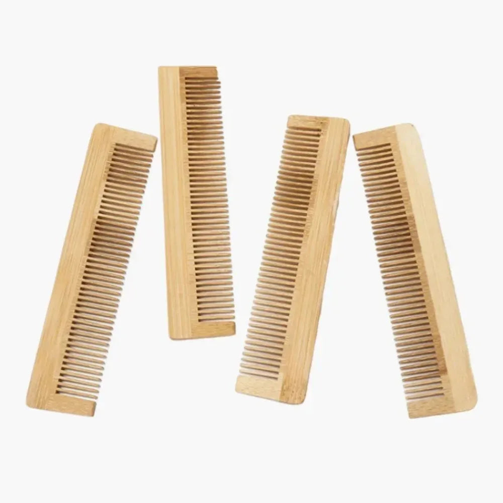 Natural Bamboo Wooden Comb – Anti-Static Hair Brush & Scalp Massage Tool for Men