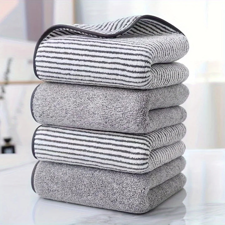 Striped Bamboo Hand Towel – 35x75cm Soft & Quick-Dry