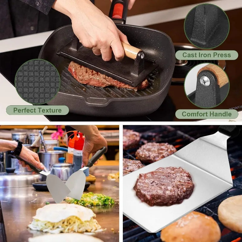 35PCS Griddle Accessories Kit – Flat Top Grill Accessories Set for Blackstone and Camp Chef