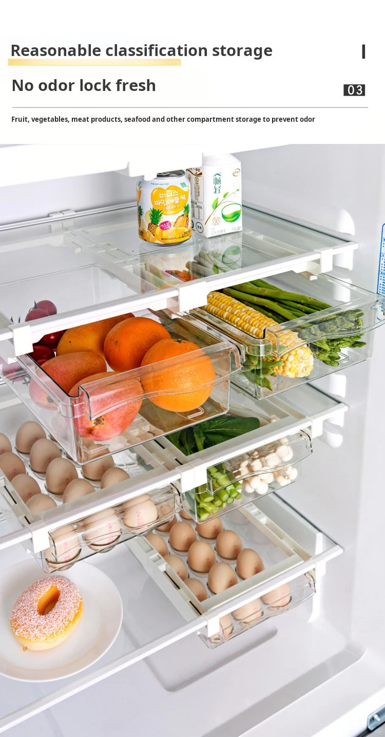 Drawer-Style Refrigerator Egg Storage Box